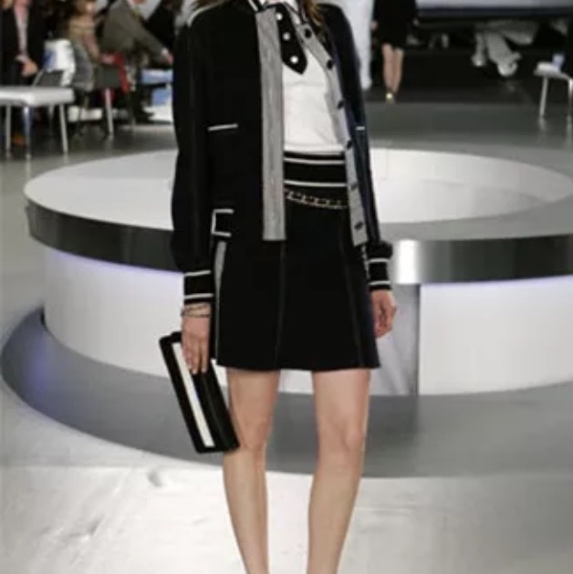 《新歡舊愛》正品CHANEL香奈兒深藍針織背心上衣適合SM-0