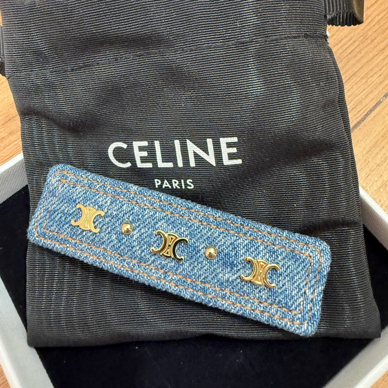 CELINE牛仔髮夾 全新閑置-1