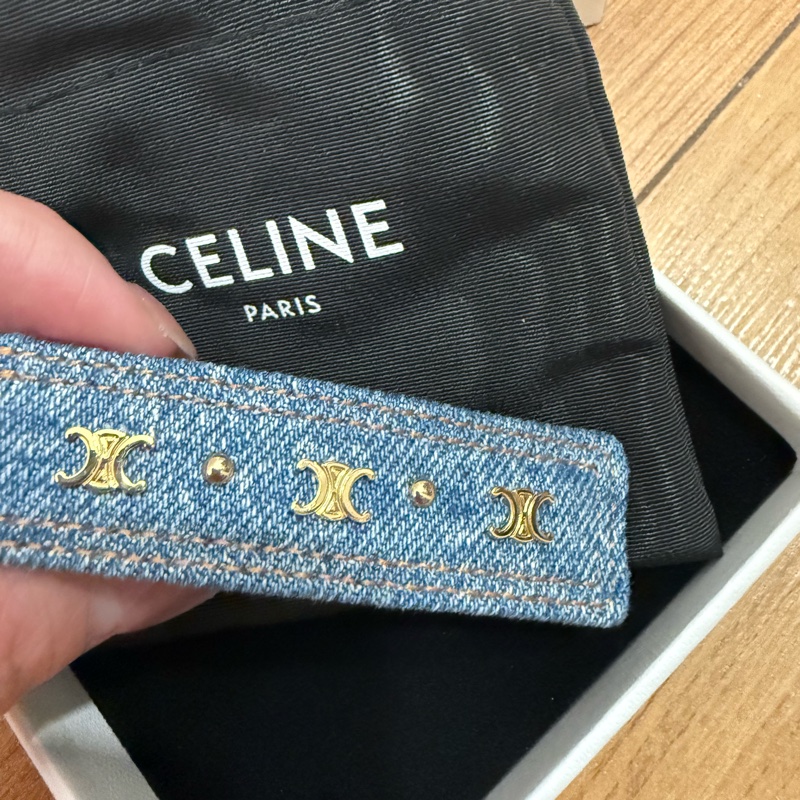 CELINE牛仔髮夾 全新閑置-2
