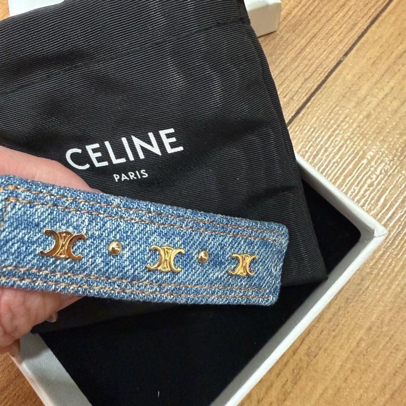 CELINE牛仔髮夾 全新閑置-3