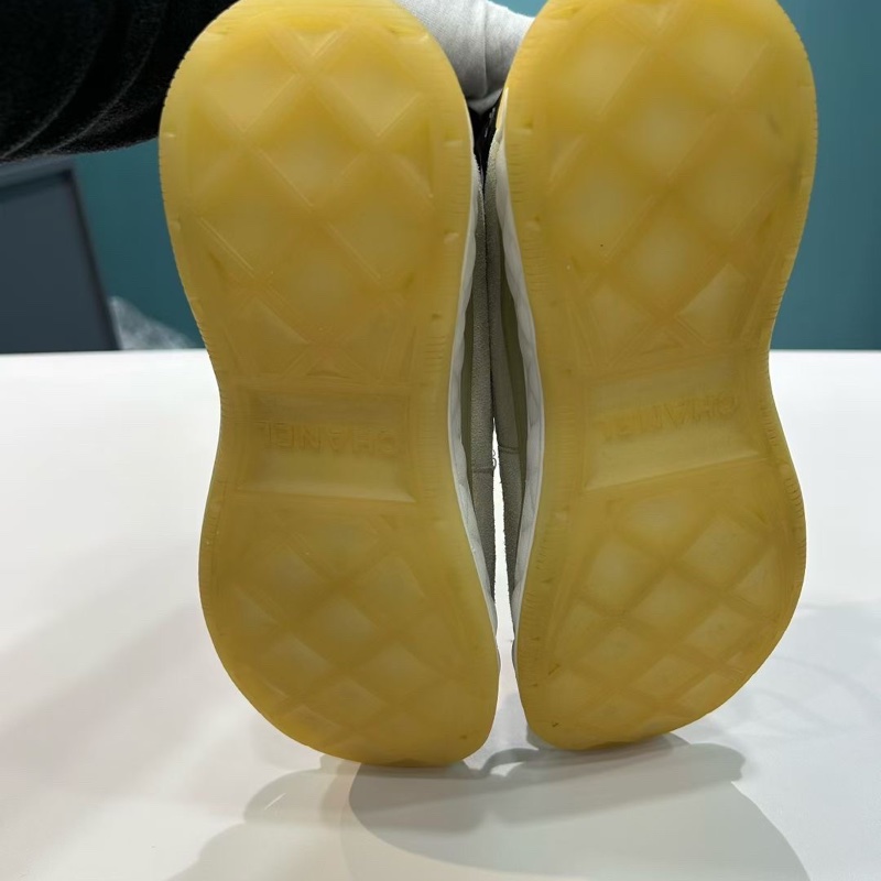 CHANEL 香奈兒 皮革 厚底系帶 黑白熊貓 低幫 休閒鞋 運動鞋 女款 尺寸38.5-8