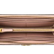 快速出貨!【TORY BURCH】BURCH】花卉皮革拉鏈長夾-粉色-3