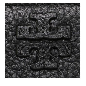 快速出貨!【TORY BURCH】BURCH】BURCH】素面皮革流蘇短夾-黑色-7