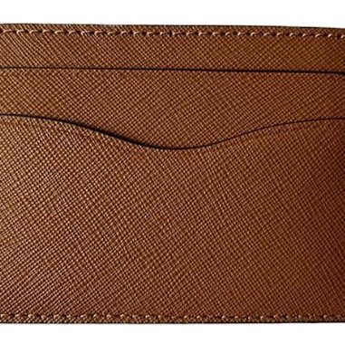 快速出貨！【TORY BURCH】BURCH】BURCH】素面皮革名片夾-焦糖色-2