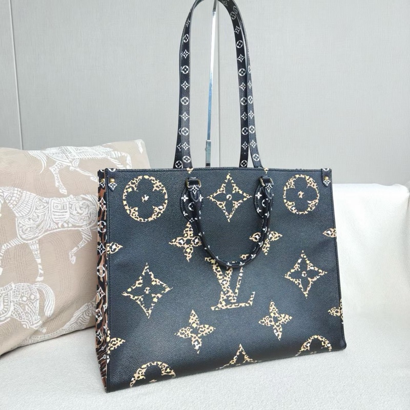 LV限量叢林系列雙拼花紋Onthego大號41*33*17 98新配件塵袋-3