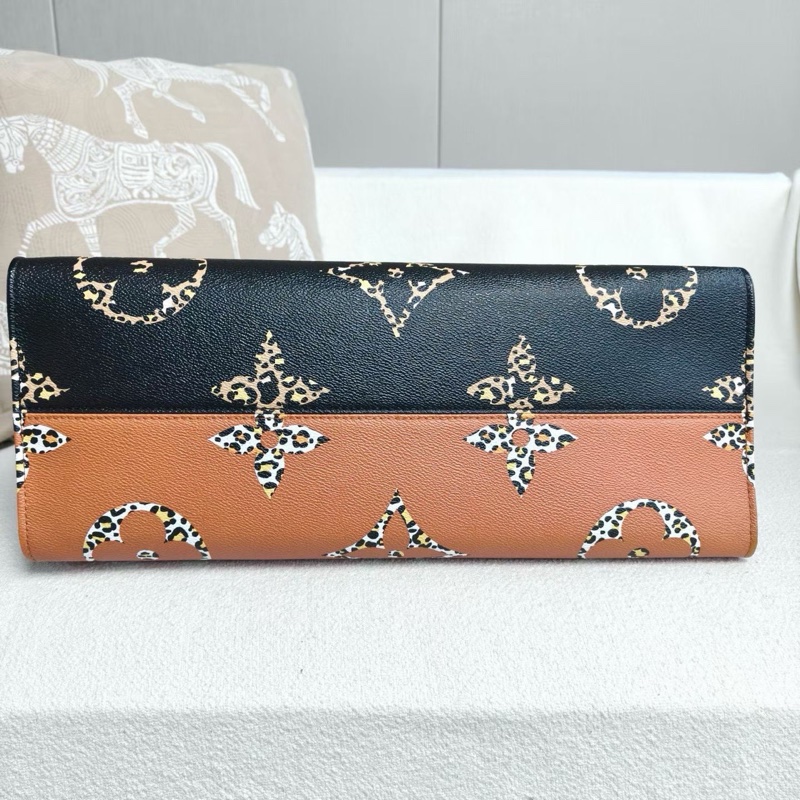 LV限量叢林系列雙拼花紋Onthego大號41*33*17 98新配件塵袋-4