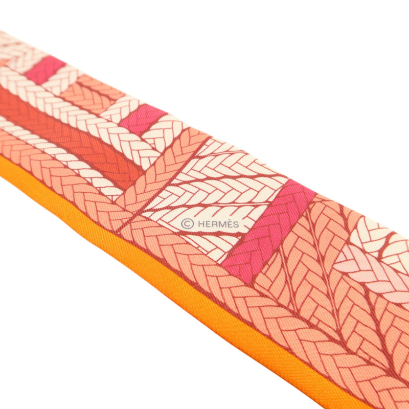 HERMES 絲質Twilly絲巾-5