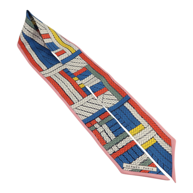 HERMES 絲質Twilly絲巾-3