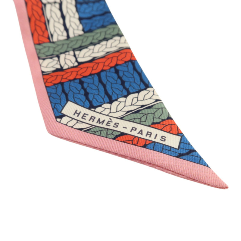 HERMES 絲質Twilly絲巾-4