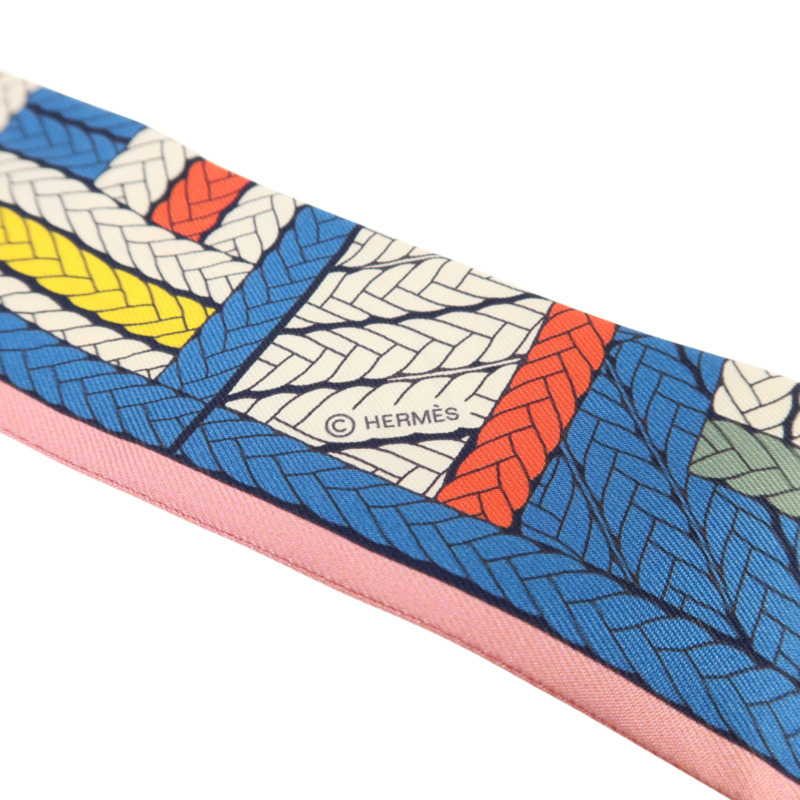 HERMES 絲質Twilly絲巾-5