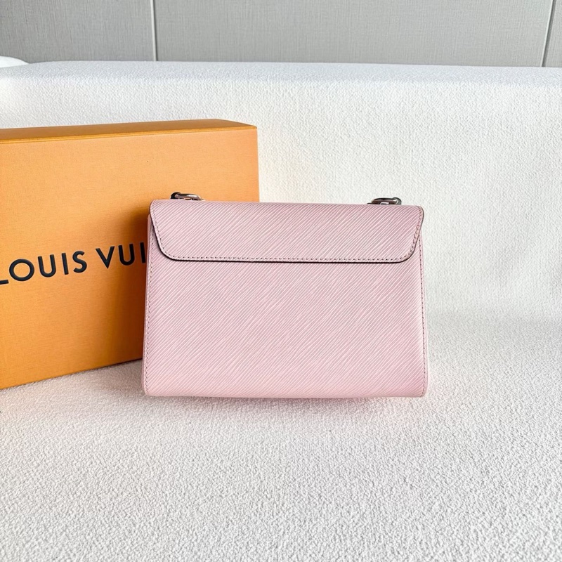 LV水波紋twist鏈條包 粉色 銀扣 23*17*10 99新配件肩帶 鏡子 塵袋 盒子-7