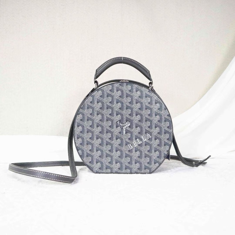 GOYARD alto 圓餅硬盒包圓盒子帽箱,珍藏款18.5*17.5*7 98新配件塵袋-2