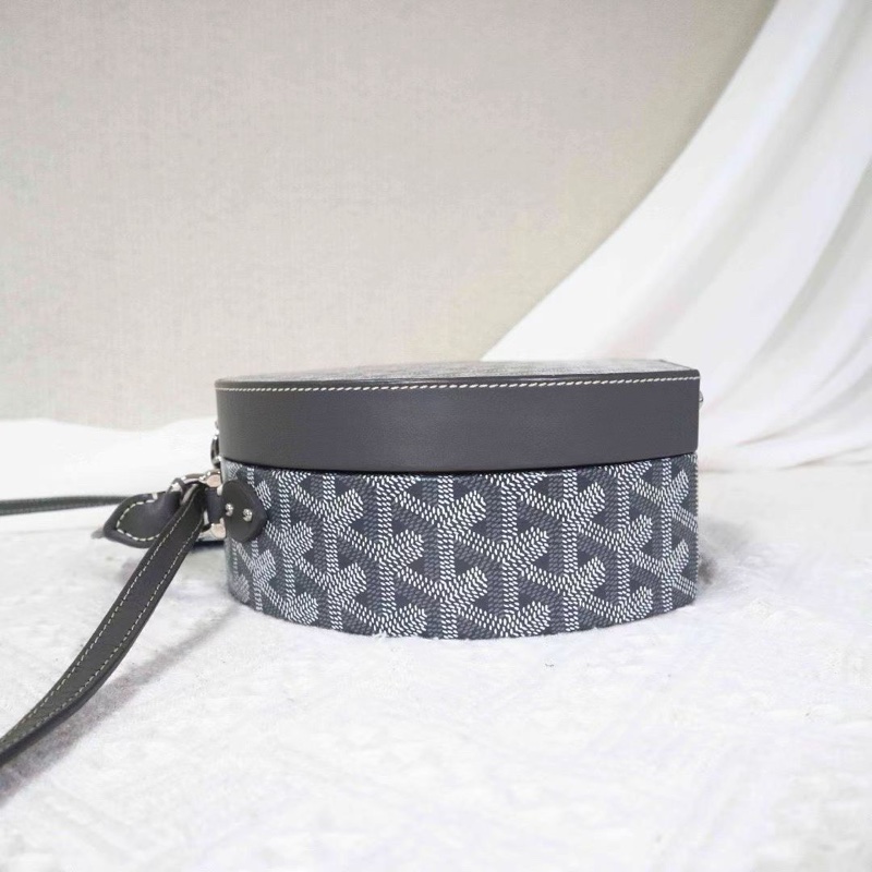 GOYARD alto 圓餅硬盒包圓盒子帽箱,珍藏款18.5*17.5*7 98新配件塵袋-3
