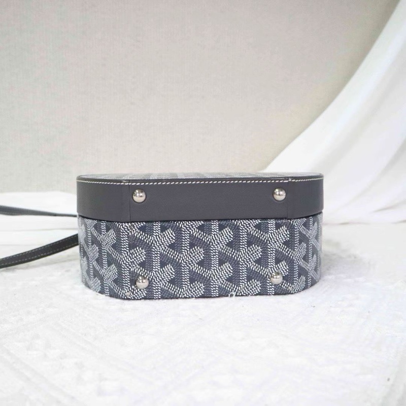 GOYARD alto 圓餅硬盒包圓盒子帽箱,珍藏款18.5*17.5*7 98新配件塵袋-4