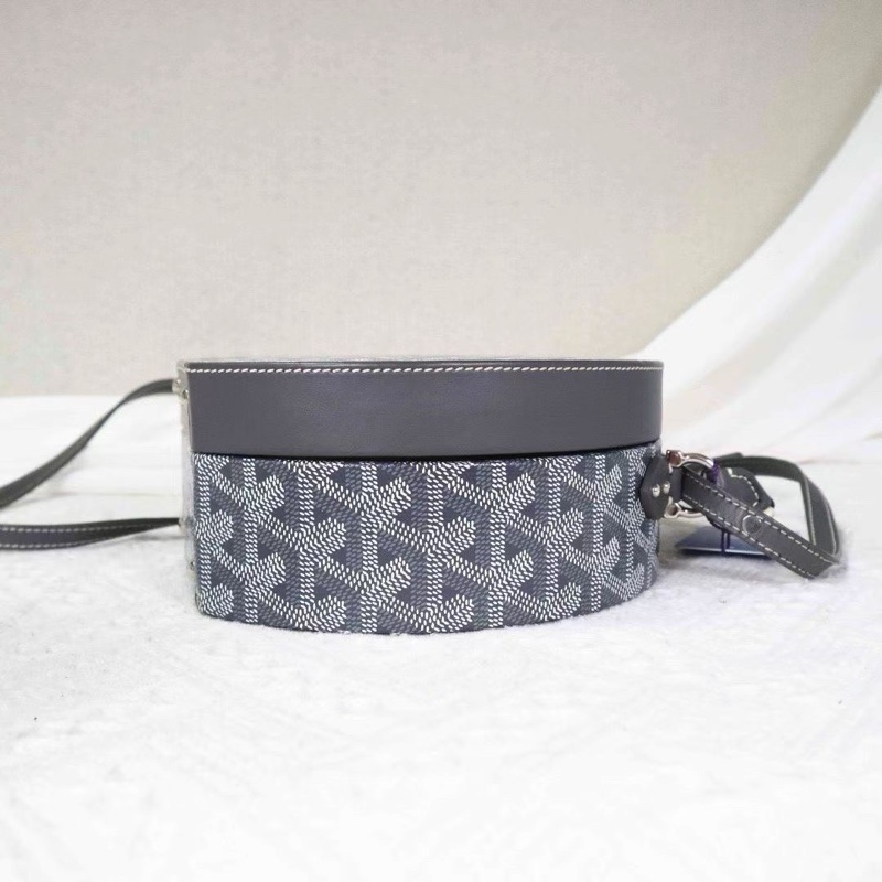 GOYARD alto 圓餅硬盒包圓盒子帽箱,珍藏款18.5*17.5*7 98新配件塵袋-5