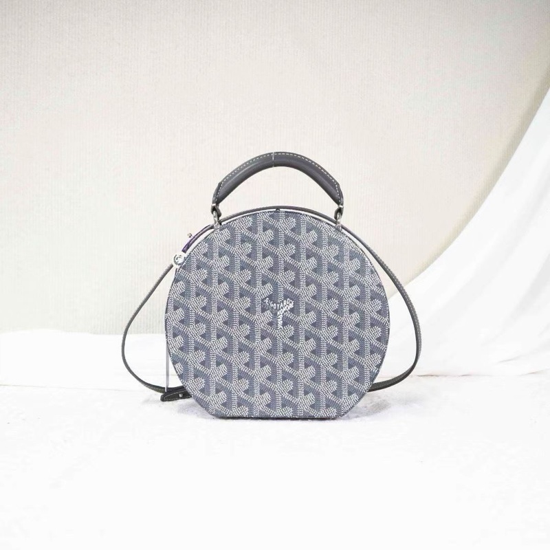 GOYARD alto 圓餅硬盒包圓盒子帽箱,珍藏款18.5*17.5*7 98新配件塵袋-6