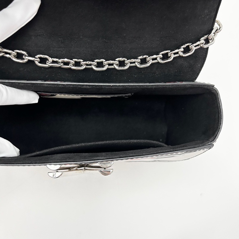 LV 限量款Twist白色鎖扣 印花肩背斜背包23*17*9 98新配件塵袋-2