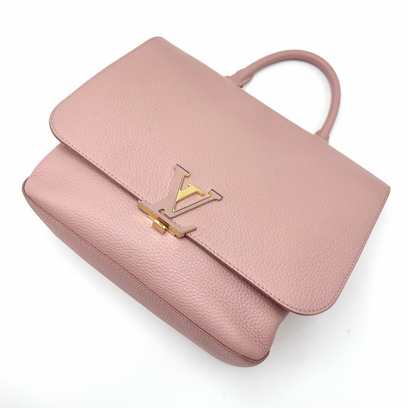 LV Volta粉色金扣手提肩背郵差包27*26*10.5 98新配件塵袋-4