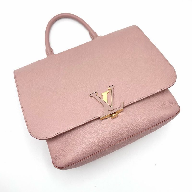 LV Volta粉色金扣手提肩背郵差包27*26*10.5 98新配件塵袋-6