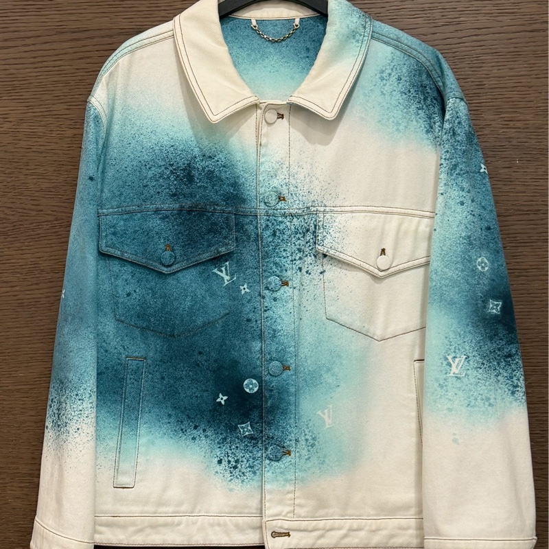 LV丹寧潑墨夾克-0