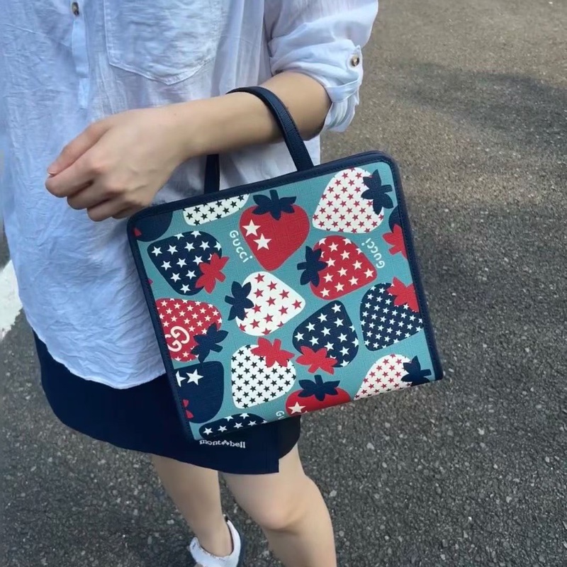 Gucci 草莓圖案兒童包28*26*10 98新配件塵袋-0
