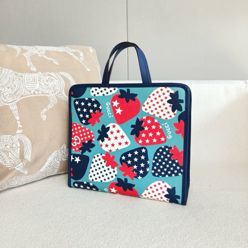 Gucci 草莓圖案兒童包28*26*10 98新配件塵袋-3