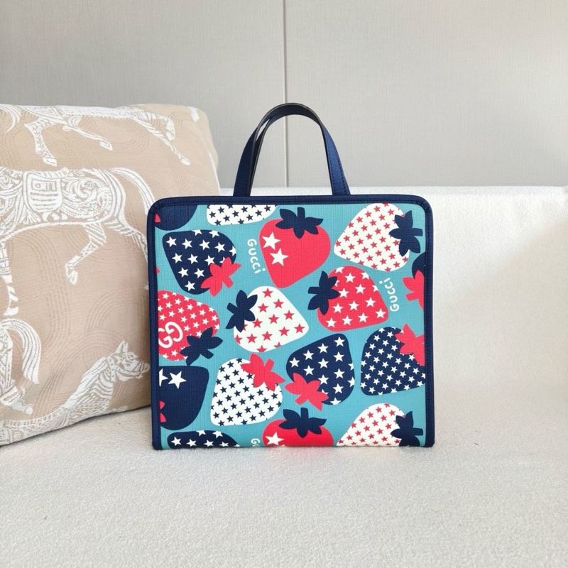 Gucci 草莓圖案兒童包28*26*10 98新配件塵袋-7