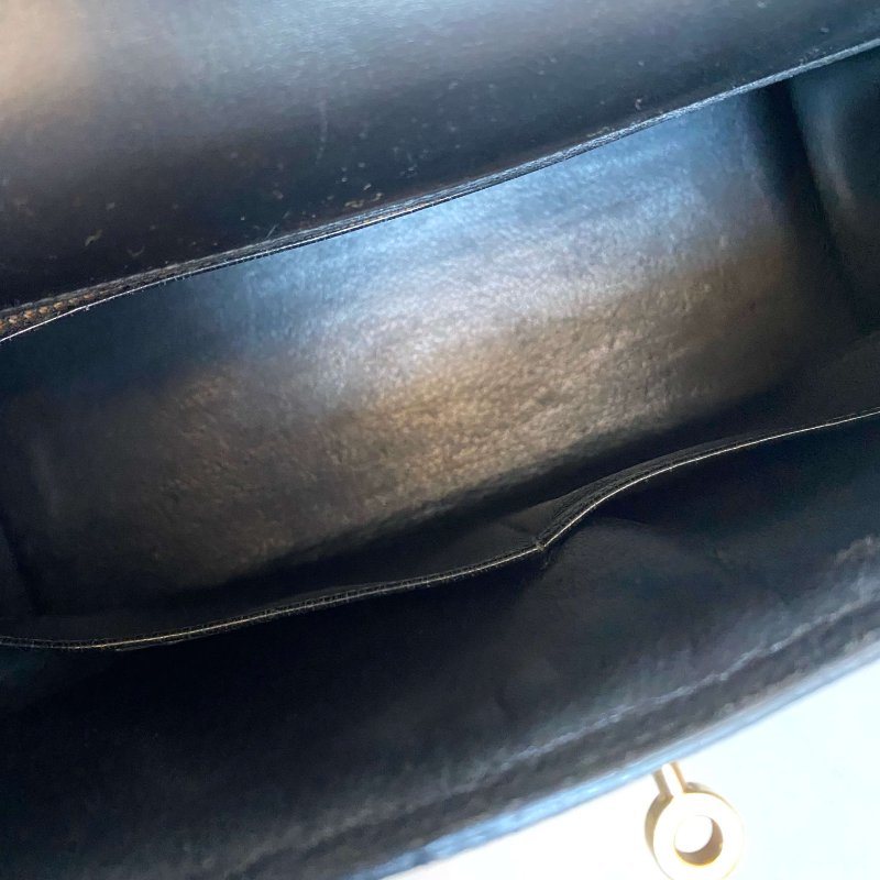 愛馬仕 Hermes Kelly 28 黑金 Box 皮 Sellier 外縫 凱莉包 手提包 金扣 GHW-6