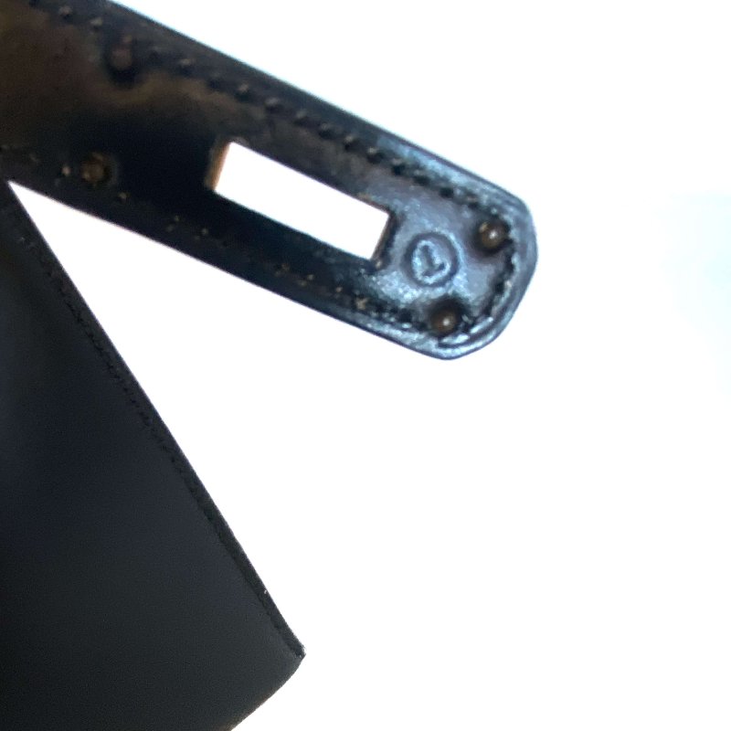 愛馬仕 Hermes Kelly 28 黑金 Box 皮 Sellier 外縫 凱莉包 手提包 金扣 GHW-13