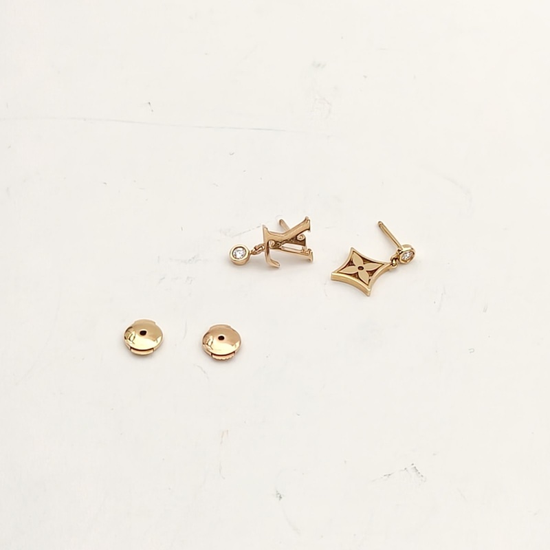 LOUIS VUITTON 18K玫瑰金鑽石耳環18k四葉草LDYLLEBLOSSOM-4