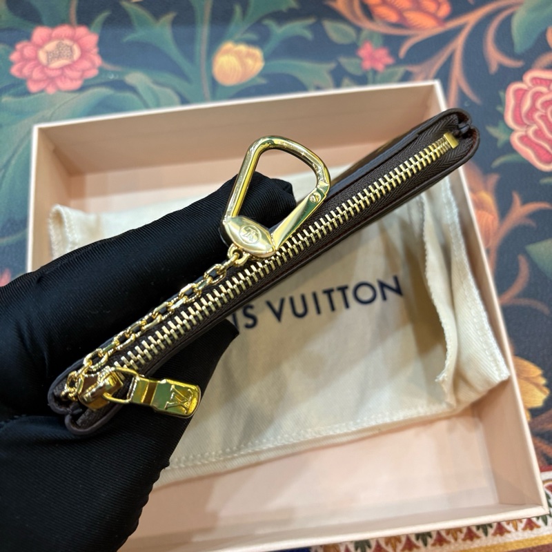 LV路易威登 Pochette Clés 經典老花金屬件 塗層帆布 錢包 小號 25年 配件: 盒子-2