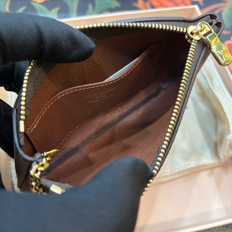 LV路易威登 Pochette Clés 經典老花金屬件 塗層帆布 錢包 小號 25年 配件: 盒子-3