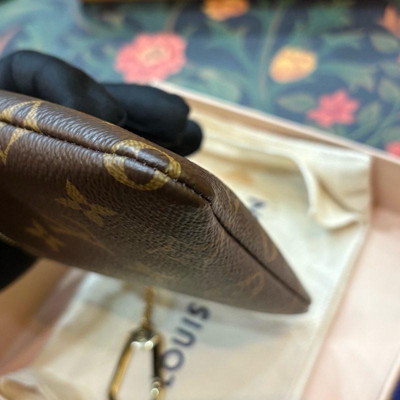 LV路易威登 Pochette Clés 經典老花金屬件 塗層帆布 錢包 小號 25年 配件: 盒子-5