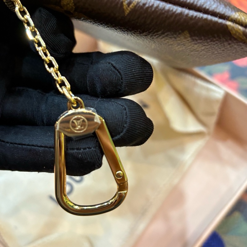 LV路易威登 Pochette Clés 經典老花金屬件 塗層帆布 錢包 小號 25年 配件: 盒子-8
