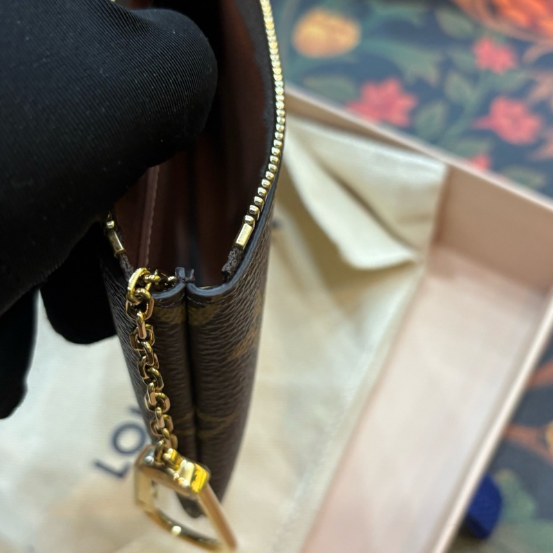 LV路易威登 Pochette Clés 經典老花金屬件 塗層帆布 錢包 小號 25年 配件: 盒子-9