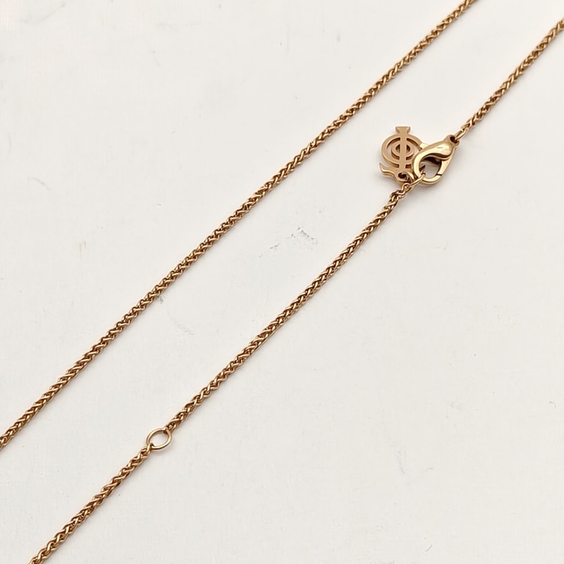 TIFFANY&CO 18K玫瑰金鑽石tiffanyknot半鑽繩結keys項鏈毛衣鏈-4