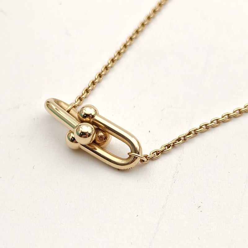 TIFFANY&CO 18K黃金HardWear系列單鏈環項鏈小號-3