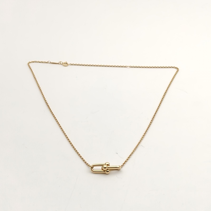 TIFFANY&CO 18K黃金HardWear系列單鏈環項鏈小號-4