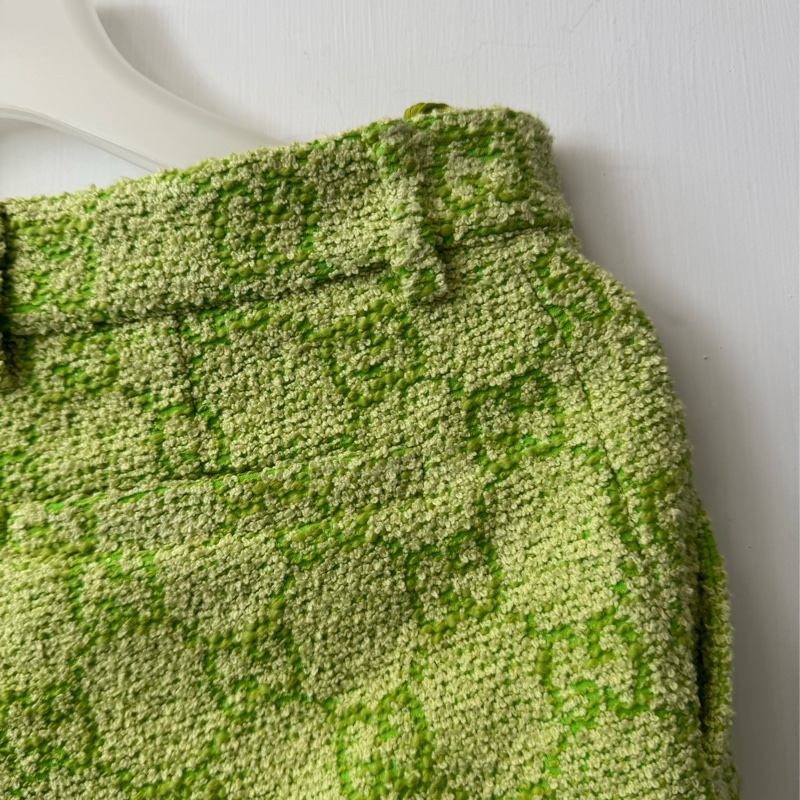 Gucci螢光綠雙G短褲42號-7