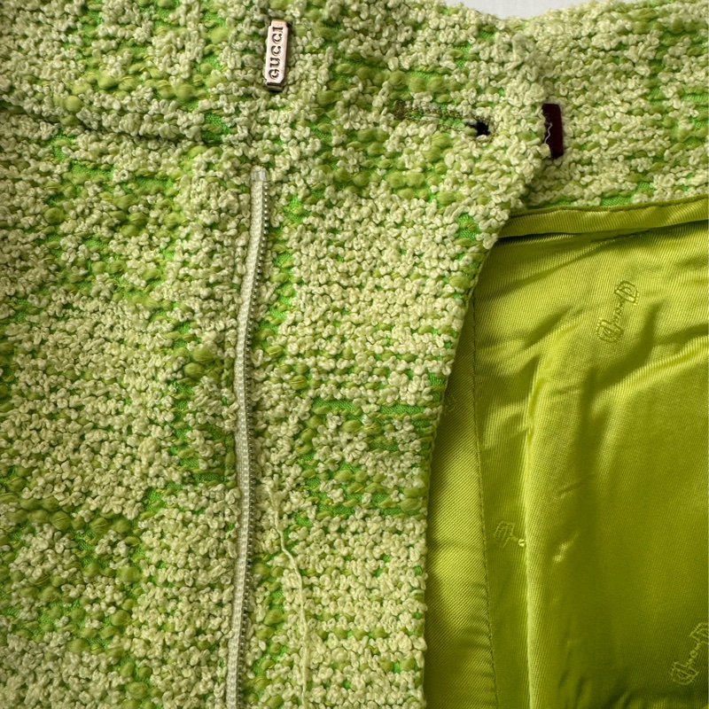 Gucci螢光綠雙G短褲42號-11