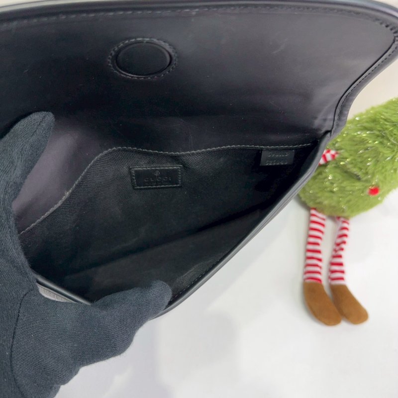 GUCCI Supreme黑花胸腰包-5