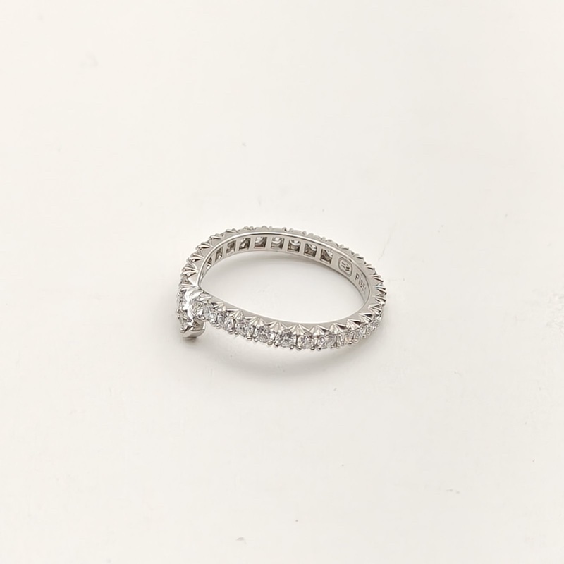 HARRY WINSTON 鑽石pt950HWribbon排戒滿鑽戒指-1