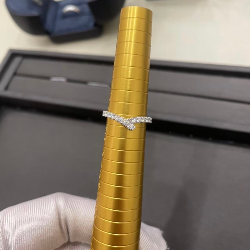 HARRY WINSTON 鑽石pt950HWribbon排戒滿鑽戒指-4