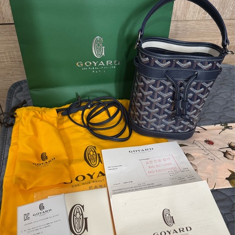 Goyard 迷你水桶包（藍色）