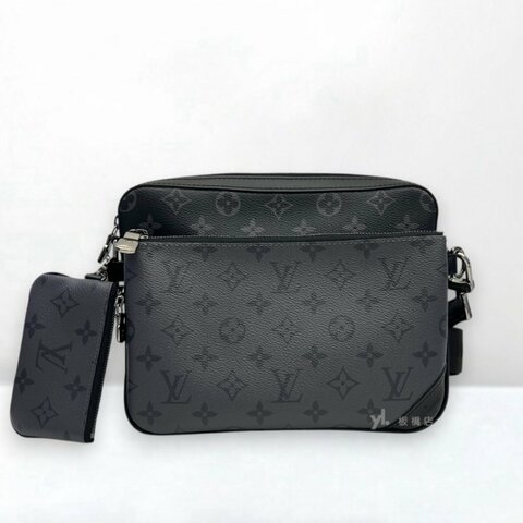 S5335-LV包包 黑灰老花Trio3合1郵差包M69443