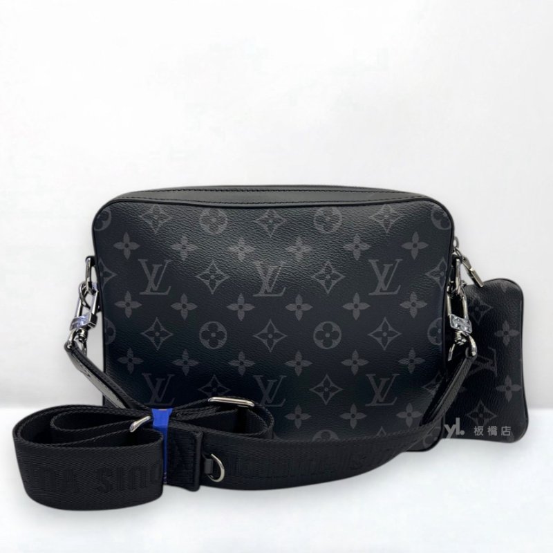 S5335-LV黑灰老花Trio3合1郵差包M69443-3