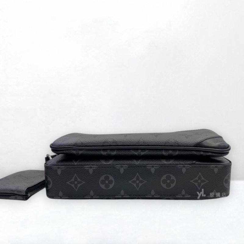 S5335-LV黑灰老花Trio3合1郵差包M69443-4