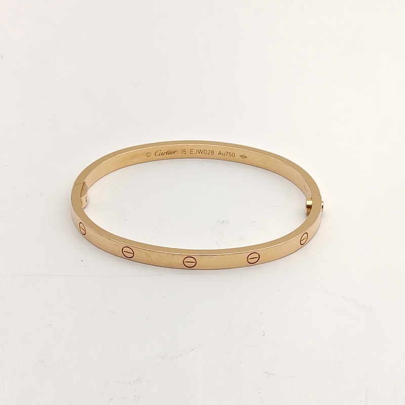 CARTIER LOVE18K金窄版手鐲18K玫瑰金15號-2