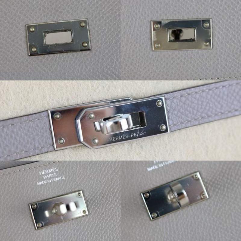 「JL精品代購」極新 Hermes 木偶灰 Kelly 長夾-14