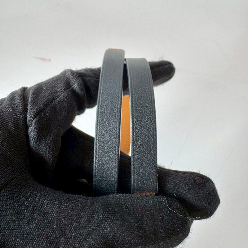 Hermès Mini Kelly Double Tour T2黑色 雙圈 小牛皮 皮革 玫瑰金扣 手環-5